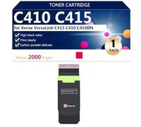 C410 C415 006R04685 006R04686 006R04687 006R04688 Cartucho de Tóner Compatible para Xerox VersaLink C415 C410 C410DN Impresora, Alto Rendimiento, 2400 Páginas,Magenta-1 Pack
