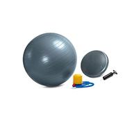 C4B Pelota de Ejercicio (65 cm) y Cojín de Equlibrio (33 cm) | Pelota Pilates con Bomba de Aire | Fitness Ball para Entrenamiento de los Músculos de la Espalda, Yoga, Gimnasia, Abdominales