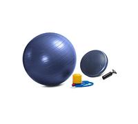 C4B Pelota de Ejercicio (65 cm) y Cojín de Equlibrio (33 cm) | Pelota Pilates con Bomba de Aire | Fitness Ball para Entrenamiento de los Músculos de la Espalda, Yoga, Gimnasia, Abdominales