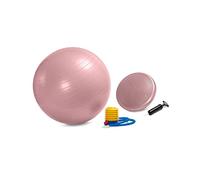 C4B Pelota de Ejercicio (65 cm) y Cojín de Equlibrio (33 cm) | Pelota Pilates con Bomba de Aire | Fitness Ball para Entrenamiento de los Músculos de la Espalda, Yoga, Gimnasia, Abdominales