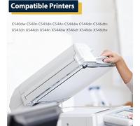 C540H1KG C540H1CG C540H1MG C540H1YG Cartuchos de Tóner Compatibles para Lexmark C540dw C540n C543dn C544n C544dw C544dn C546dtn X543dn X544dn X544n X544dw X546dt X548de X548dte,BK-1 Pack