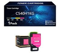 C540H1KG C540H1CG C540H1MG C540H1YG Cartuchos de Tóner Compatibles para Lexmark C540dw C540n C543dn C544n C544dw C544dn C546dtn X543dn X544dn X544n X544dw X546dt X548de X548dte,M-1 Pack