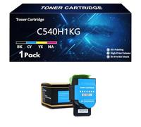 C540H1KG C540H1CG C540H1MG C540H1YG Cartuchos de Tóner Compatibles para Lexmark C540dw C540n C543dn C544n C544dw C544dn C546dtn X543dn X544dn X544n X544dw X546dt X548de X548dte,C-1 Pack