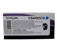 C544X1CG Lexmark C544N Cartucho de Tóner cian