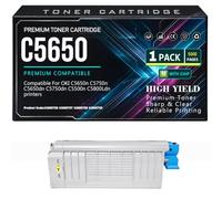 C5650 C5500 C5800 para Oki C5650n C5750n C5650dn C5750dn C5500n C5800Ldn Cartuchos de tóner 43865708 43865707 43865706 43865705 Impresoras,Yellow-C5650
