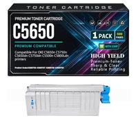 C5650 C5500 C5800 para Oki C5650n C5750n C5650dn C5750dn C5500n C5800Ldn Cartuchos de tóner 43865708 43865707 43865706 43865705 Impresoras,Cyan-C5650