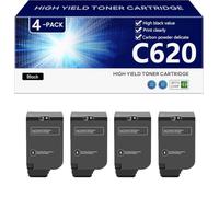 C620 006R04616 006R04617 006R04618 006R04619 Cartucho de Tóner para Xerox VersaLink C620 C625 Impresoras, para Escuelas, Hospitales y Bancos, 8000 Páginas,Black-4 Pack