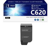 C620 Cartucho de Tóner de Repuesto Compatible 006R04616 006R04617 006R04618 006R04619 para Xerox VersaLink C620 C625 Impresoras, Alto Rendimiento 8000 Páginas, Fácil Instalación,Black-1 Pack