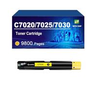 C7020 Cartucho De Tóner con Chip, Compatible con Impresoras para Xerox Versalink C7020, C7025 Y C7030. Tóner De Alto Rendimiento (16100/9800 Páginas).,Yellow-1 Pack