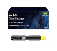 C7120 Cartucho de tóner compatible 006R01824 006R01825 006R01826 006R01827 | Reemplazo de cartuchos de tóner C7120 impresora para Xerox Versalink C7120 C7125 C7130, con chip(Yellow)