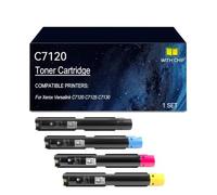 C7120 Cartucho de tóner compatible 006R01824 006R01825 006R01826 006R01827 | Reemplazo de cartuchos de tóner C7120 impresora para Xerox Versalink C7120 C7125 C7130, con chip(4 colors)
