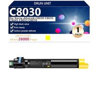 C8030 Cartuchos de Tóner de Alto Rendimiento para Xerox AltaLink C8030 C8035 C8045 C8055 C8070 Impresoras, 26000 Páginas,Yellow-1 Pack