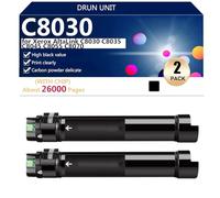 C8030 Cartuchos de Tóner de Repuesto para Xerox AltaLink C8030 C8035 C8045 C8055 C8070 Impresoras, para Escuelas Hospitales Bancos,Black-2 Pack