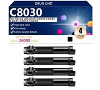 C8030 Cartuchos de Tóner de Repuesto para Xerox AltaLink C8030 C8035 C8045 C8055 C8070 Impresoras, para Escuelas Hospitales Bancos,Black-4 Pack