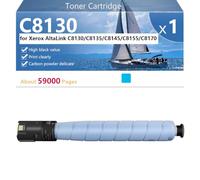 C8130 Cartucho de Tóner de Alto Rendimiento Compatible para Xerox AltaLink C8130 C8135 C8145 C8155 C8170 Impresoras, Nítidas y Claras,Cyan-1 Pack
