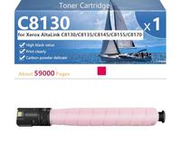 C8130 Cartucho de Tóner de Repuesto Compatible para Xerox AltaLink C8130 C8135 C8145 C8155 C8170 Impresoras, Alto Rendimiento 59000 Páginas, Fácil Instalación,Magenta-1 Pack