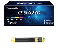 C950X2KG C950X2CG C950X2MG C950X2YG Cartucho de Tóner de Repuesto Compatible para Lexmark C950 X950 C952 X952 X954 C950de X952dte X950de X954dhe Impresoras ,Y-1 pcs