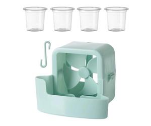 Ca-ja hielo ventiladores pie | Ca-ja enfriadora instantánea ventilador | Accesorio cajas refrigeración aire ventilador colgante con 4 vasos hielo | Ventiladore soporte verano cajas niebla enfriamiento