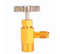 CA Refrigerante Brass Tail de sólido sólido Herramienta de válvula de rosca de metal sólido para sistemas de refrigerante R134A Gold de aluminio 6CMX3 5cm 1pc