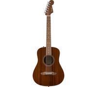 Mini guitarra acústica Fender California Standard Redondo™ con funda, tapa de sapeli, sapeli natural