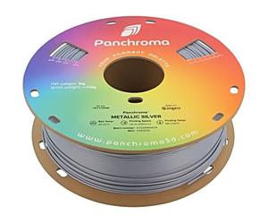 CA02012 Filamento: PLA 1,75mm plata metálica 190-230°C 1kg Panchroma™ POLYMAKER