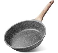 Caannasweis Sartén antiadherente de granito, sartenes antiadherentes para tortillas, huevos de tortilla, sartén de chef de piedra, compatible con inducción, sin PFOA (gris, 8 pulgadas)