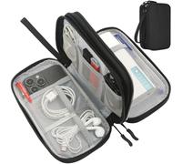 CAAORDKSO Bolsa de viaje organizadora de electrónica, pequeña funda organizadora de cables impermeable, bolsa de transporte electrónica de viaje para cable, cargador, teléfono, USB, banco de energía,