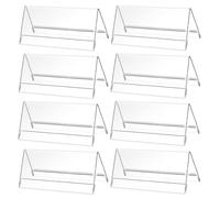 CAASFOOY 8 soportes para avisos de mesa, 20 x 8 cm, porta etiquetas de acrílico transparente, para alertas de mesa, para menús de restaurante, folletos, marcos para fotos y expositor de póster
