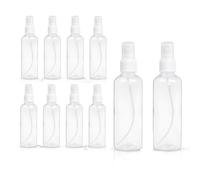 CAASFOOY Botellas de spray 10 de 50 ML Botellas de vaporizador Pulverizador Nebulizador Pequeño Nebulizador Botellas de spray Atomizador de viaje vacío, Contenedores de líquidos recargables para perf