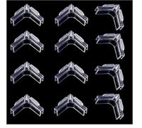 CAASFOOY Paquete de 12 cubiertas suaves para acuarios, 5 mm, protectores angulares acrílicos de alta resistencia, instalación simple, (transparente)