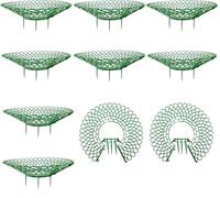 CAASFOOY Soportes para fresas verdes, marco de fresa, 10 unidades, soporte para plantas de fresas con 3 patas robustas Rack para el cultivo de fresas, marco para proteger las plantas de fresa