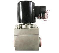 CAAUYXZW 300bar 30MPa 2 Way CO2 Solenoid Valve 1.1/4 ih Carbon Dioxide Orifice 32mm SS304 DN32 Normally Close(36895,NPT-DC24V)