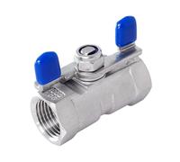 CAAUYXZW Butterfly Handle 1/4'' - 1''Female Thread 304 Stainless Steel Ball Valves SS304 Threaded 1Pc Type 2 Ways Valve(0.25 Inch)