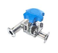 CAAUYXZW DN15/20/25/32/40x1,5 "Tri Clamp tee 3 vías 316L Acero Inoxidable Tri Abrazadera Sanitaria válvula de diafragma Cerveza Productos lácteos(DN25)