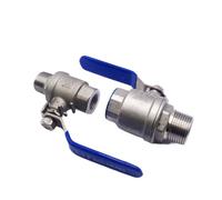 CAAUYXZW External Thread to Internal Stainless Steel 304 2P Full Port Ball Valve with Vinyl Handle Thread Valves Water Switch(1.5 Inch)