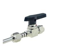 CAAUYXZW Válvula de Bola 304, válvula Aguja Ajustable, 3, 6, 8, 10, 12mm, 1/8, 1/4, 3/8, 1/2, Ajuste virola compresión, Hilo Femenino Junta rápida(Ferrule Ball Valve,A-1I8)