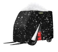 Cab Cover - All Weather Protection, Heavy Duty Storage Design | Zipper Door Reflective Strip Cover For Fork Truck Storage, Construction, Garage, Warehouse, Distribution Center Use
