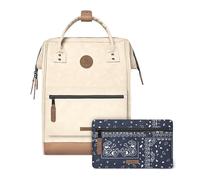 Cabaïa - Mochila Adventurer Andenne - Medium 18L - Repelente al Agua - Compartimento Portátil 13″ - 2 Bolsillos Intercambiables - Certificada Vegana - Mochila de Viaje, Trabajo y Escuela - Beige