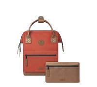 Cabaïa - Mochila Adventurer Bogota - Mini 10L - Repelente al Agua - Compartimento Portátil 10,5″ - 2 Bolsillos Intercambiables - Certificada Vegana - Mochila de Viaje, Trabajo y Escuela - Naranja