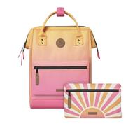 Cabaïa - Mochila Adventurer Cabourg - Medium 18L - Repelente al Agua - Compartimento Portátil 13″ - 2 Bolsillos Intercambiables - Certificada Vegana - Mochila de Viaje, Trabajo y Escuela - Rosa