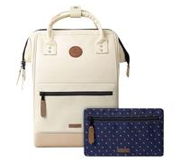Cabaïa - Mochila Adventurer Cap Town - Mini 10L - Repelente al Agua - Compartimento Portátil 10,5″ - 2 Bolsillos Intercambiables - Certificada Vegana - Mochila de Viaje, Trabajo y Escuela - Beige
