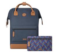 Cabaïa - Mochila Adventurer Chicago - Mini 10L - Repelente al Agua - Compartimento Portátil 10,5″ - 2 Bolsillos Intercambiables - Certificada Vegana - Mochila de Viaje, Trabajo y Escuela - Azul