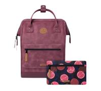Cabaïa - Mochila Adventurer Delhi - Medium 18L - Repelente al Agua - Compartimento Portátil 13″ - 2 Bolsillos Intercambiables - Certificada Vegana - Mochila de Viaje, Trabajo y Escuela - Rojo