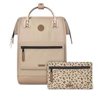 Cabaïa - Mochila Adventurer Lobito - Maxi 23L - Repelente al Agua - Compartimento Portátil 15″ - 2 Bolsillos Intercambiables - Certificada Vegana - Mochila de Viaje, Trabajo y Escuela - Crema