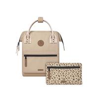 Cabaïa - Mochila Adventurer Lobito - Mini 10L - Repelente al Agua - Compartimento Portátil 10,5″ - 2 Bolsillos Intercambiables - Certificada Vegana - Mochila de Viaje, Trabajo y Escuela - Beige