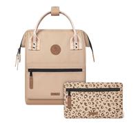 Cabaïa - Mochila Adventurer Lobito - Mini 10L - Repelente al Agua - Compartimento Portátil 10,5″ - 2 Bolsillos Intercambiables - Certificada Vegana - Mochila de Viaje, Trabajo y Escuela - Beige