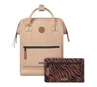 Cabaïa - Mochila Adventurer Luxor - Medium 18L - Repelente al Agua - Compartimento Portátil 13″ - 2 Bolsillos Intercambiables - Certificada Vegana - Mochila de Viaje, Trabajo y Escuela - Beige