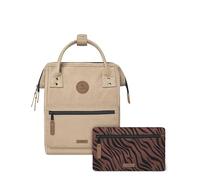 Cabaïa - Mochila Adventurer Luxor - Mini 10L - Repelente al Agua - Compartimento Portátil 10,5″ - 2 Bolsillos Intercambiables - Certificada Vegana - Mochila de Viaje, Trabajo y Escuela - Beige