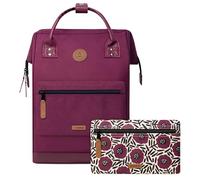 Cabaïa - Mochila Adventurer Nice - Maxi 23L - Repelente al Agua - Compartimento Portátil 15″ - 2 Bolsillos Intercambiables - Certificada Vegana - Mochila de Viaje, Trabajo y Escuela - Violetta