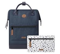 Cabaïa - Mochila Adventurer Port Antonio - Mini 10L - Repelente al Agua - Compartimento Portátil 10,5″ - 2 Bolsillos Intercambiables - Certificada Vegana - Mochila de Viaje, Trabajo y Escuela - Azul